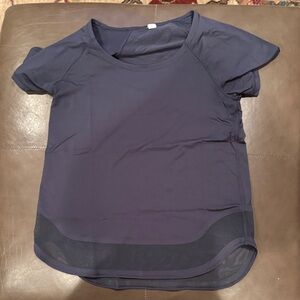 Lululemon Athletica Navy Short Sleeve Top